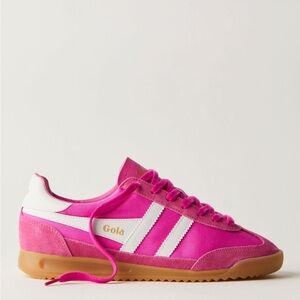 Gola Women's Fuchsia and White Sneakers
